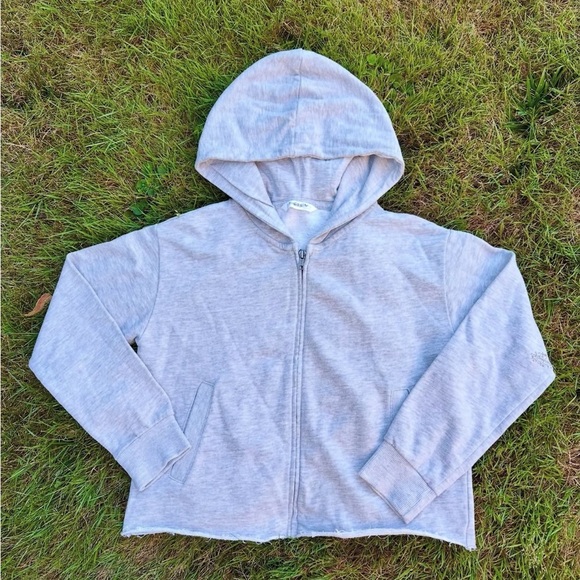 Mango Light Grey Zip Up Hoodie With Rem Hem - Picture 1 of 1